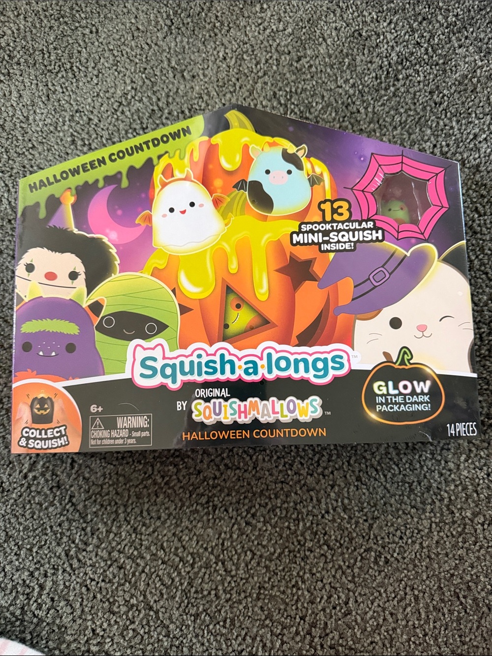 Squish-a-Longs Halloween Countdown Squishmallow Mini-Squish Set - Multicolor
